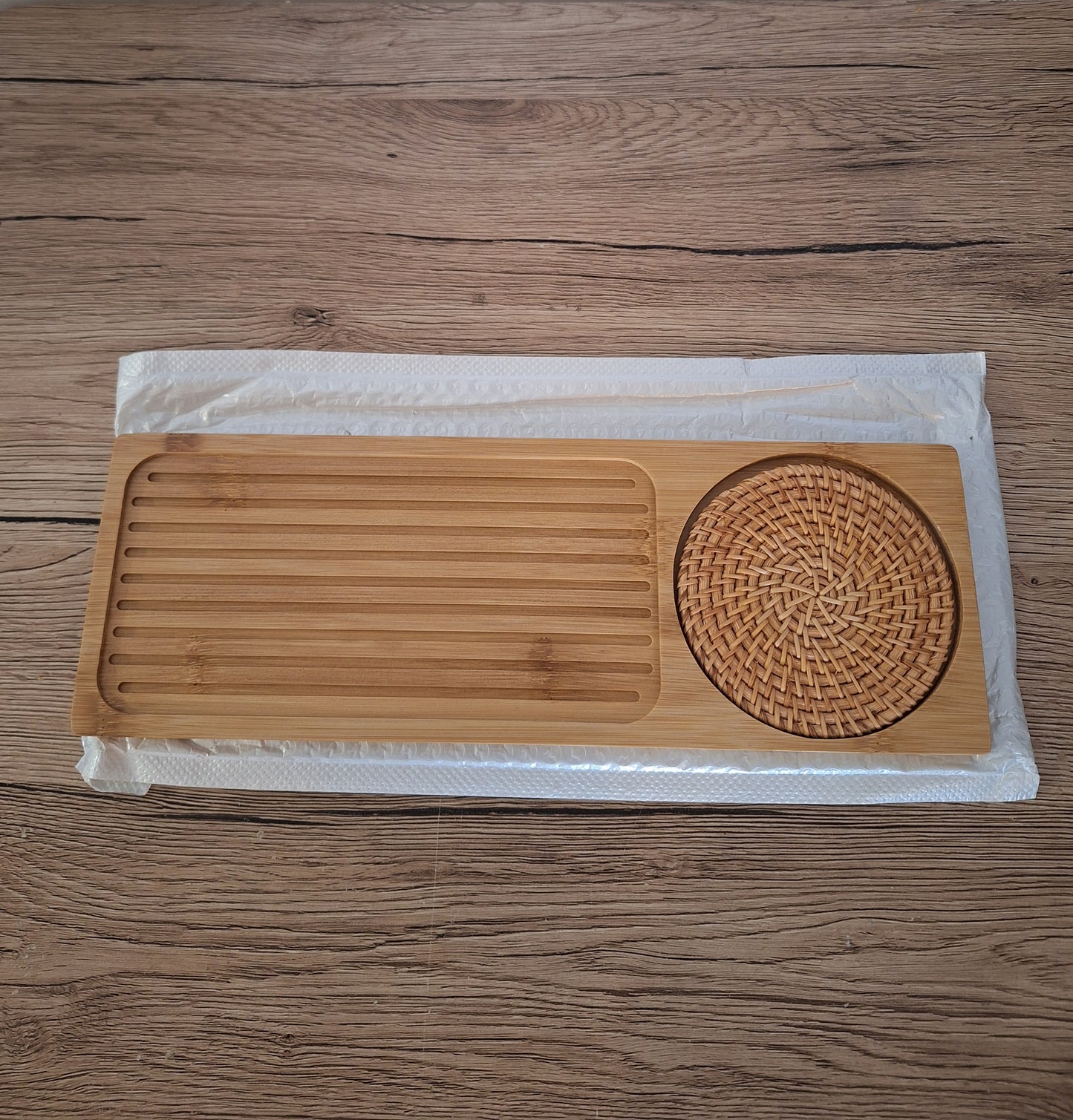 🌿 Plateau de Service de thé et Matcha en Bambou Naturel – Élégance & Sérénité sur votre Table 🍵