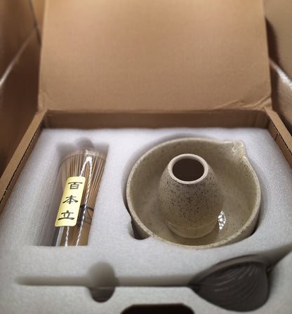 🍃 Kit Matcha “Nagomi - "和み" – Vanille de Madagascar” 🌸
5 pièces en céramique