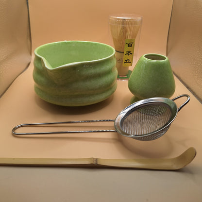 🟢 **Set Matcha 5 pièces – Mekimeki (メキメキ) Le Pointilliste