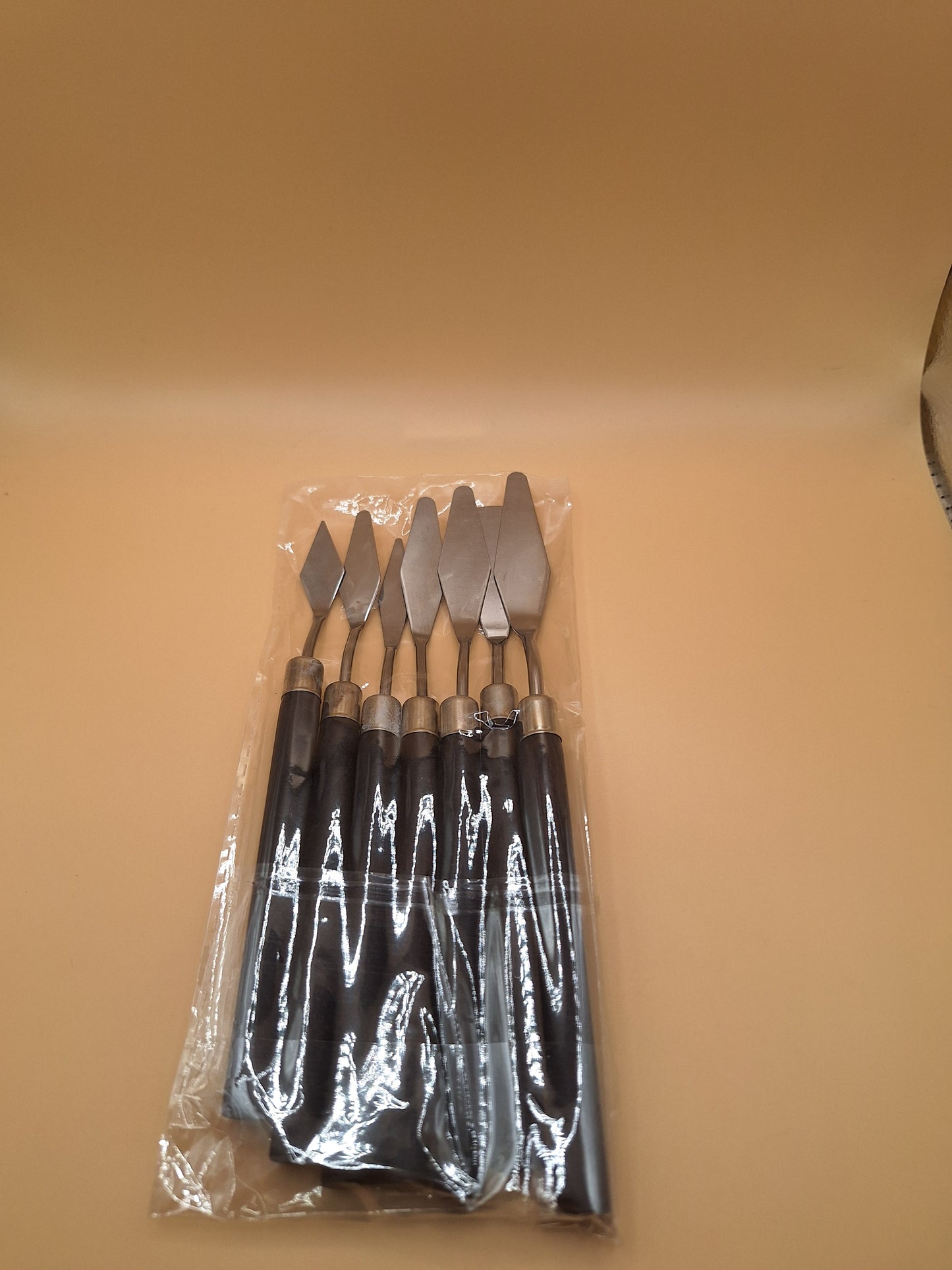 🎨 Ensemble 7 couteaux à palette acier inox & bois - Neuf