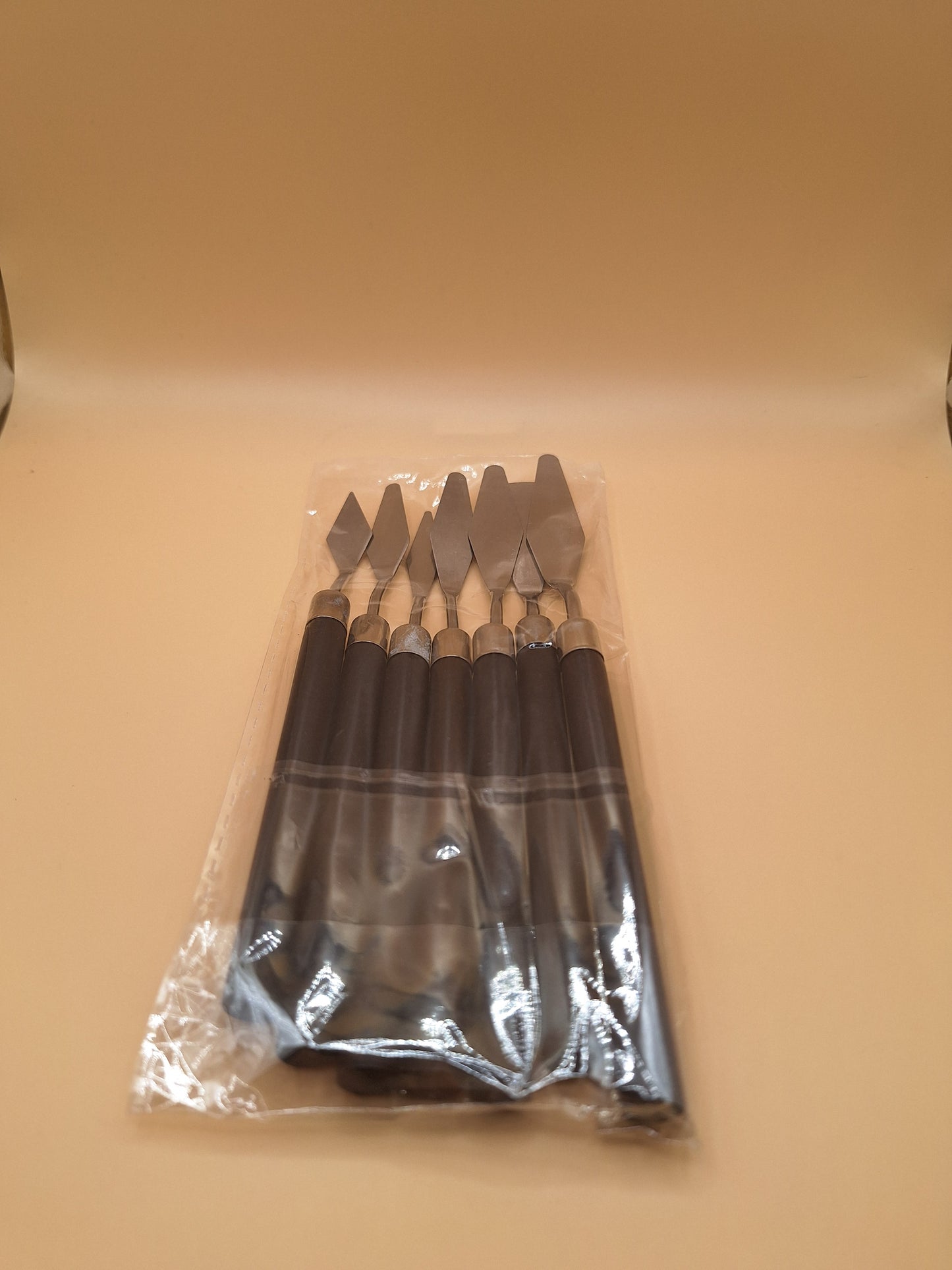 🎨 Ensemble 7 couteaux à palette acier inox & bois - Neuf