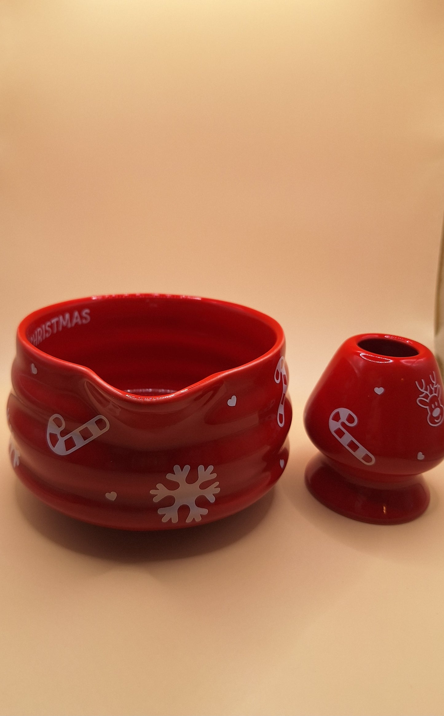 🎄✨ Coffret de Matcha de Noël – Bol Bec Verseur + Support à Fouet  ✨🎄