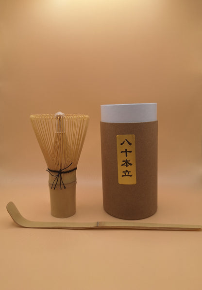 🌿 Kit Matcha Traditionnel – Fouet + Cuillère + Contenant  Premium