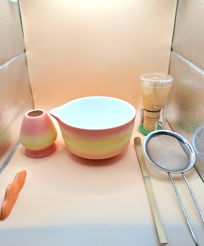🍊✨ “Yoko no Nami” 陽光の波 – Wave of light – 7-piece matcha kit