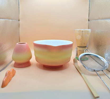🍊✨ “Yoko no Nami” 陽光の波 – Wave of light – 7-piece matcha kit