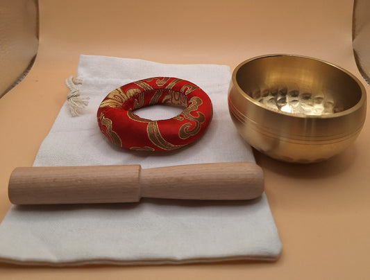 🕉️ Bol Chantant Népalais en Cuivre Martelé – Taille M (8 cm)