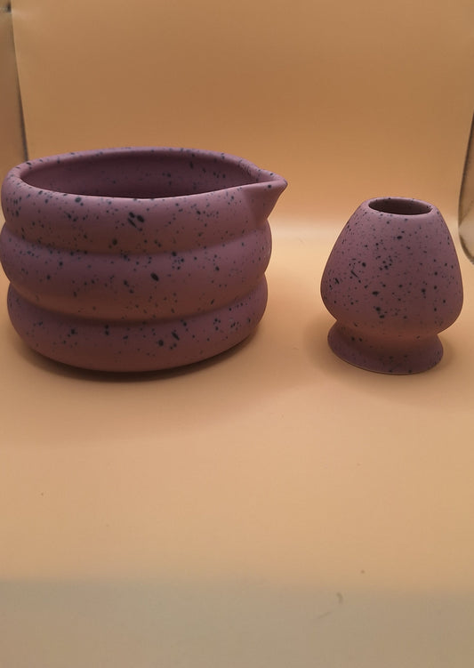 🟣🌌 2-piece Matcha Set “Ame No Yoru” 雨の夜 – Purple Rainy Night