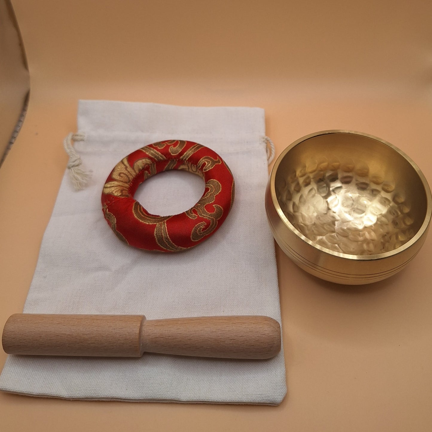 🕉️ Bol Chantant Népalais en Cuivre Martelé – Taille M (8 cm)