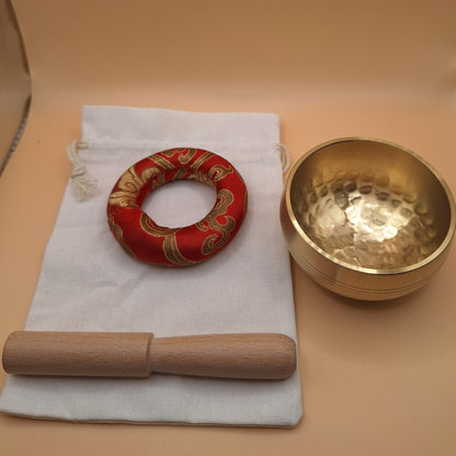 🕉️ Bol Chantant Népalais en Cuivre Martelé – Taille M (8 cm)