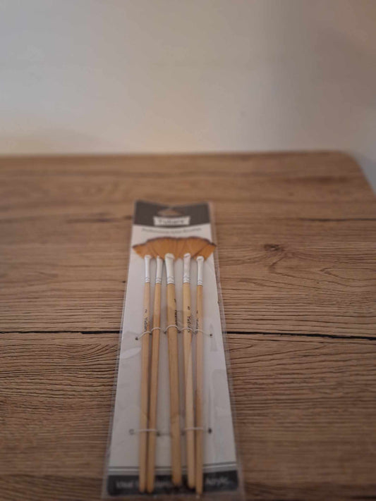 🎨 Set of 5 Brand New Quality Fan Brushes 🎨