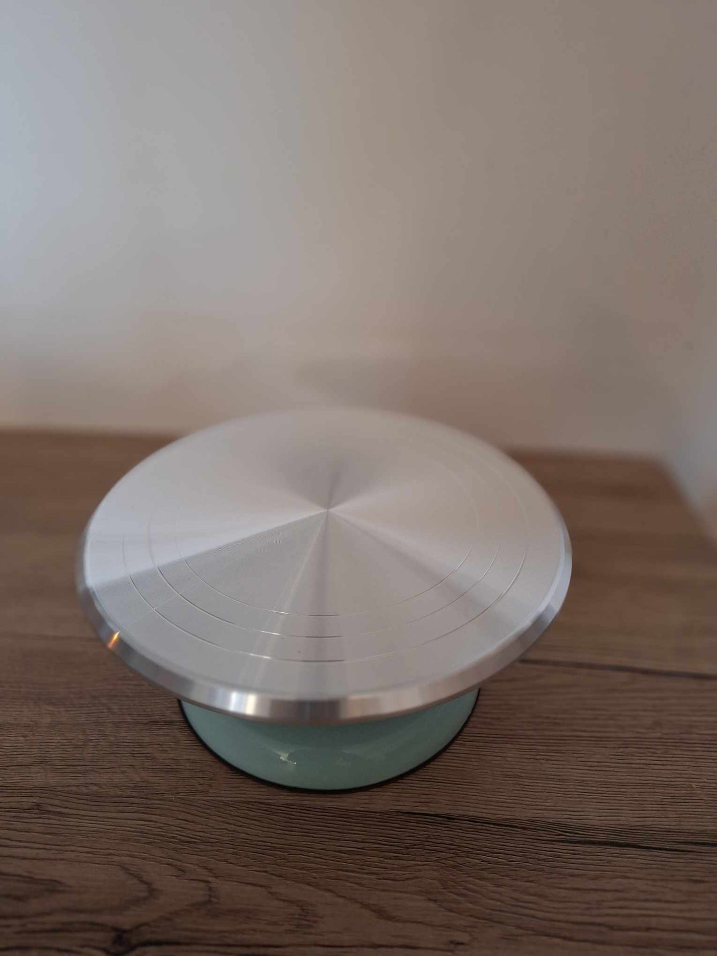 ✨Superbe Plateau tournant Bleu en alliage d'aluminium pour artistes ou pâtissiers ✨ Neuf 25.4 cm