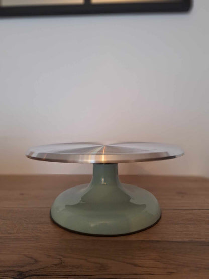 ✨Superbe Plateau tournant Bleu en alliage d'aluminium pour artistes ou pâtissiers ✨ Neuf 25.4 cm