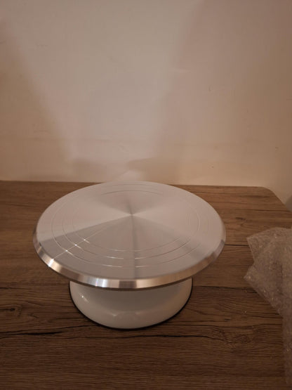 ✨Superb White Aluminum Alloy Turntable for Artists or Pastry Chefs ✨New 25.4 cm