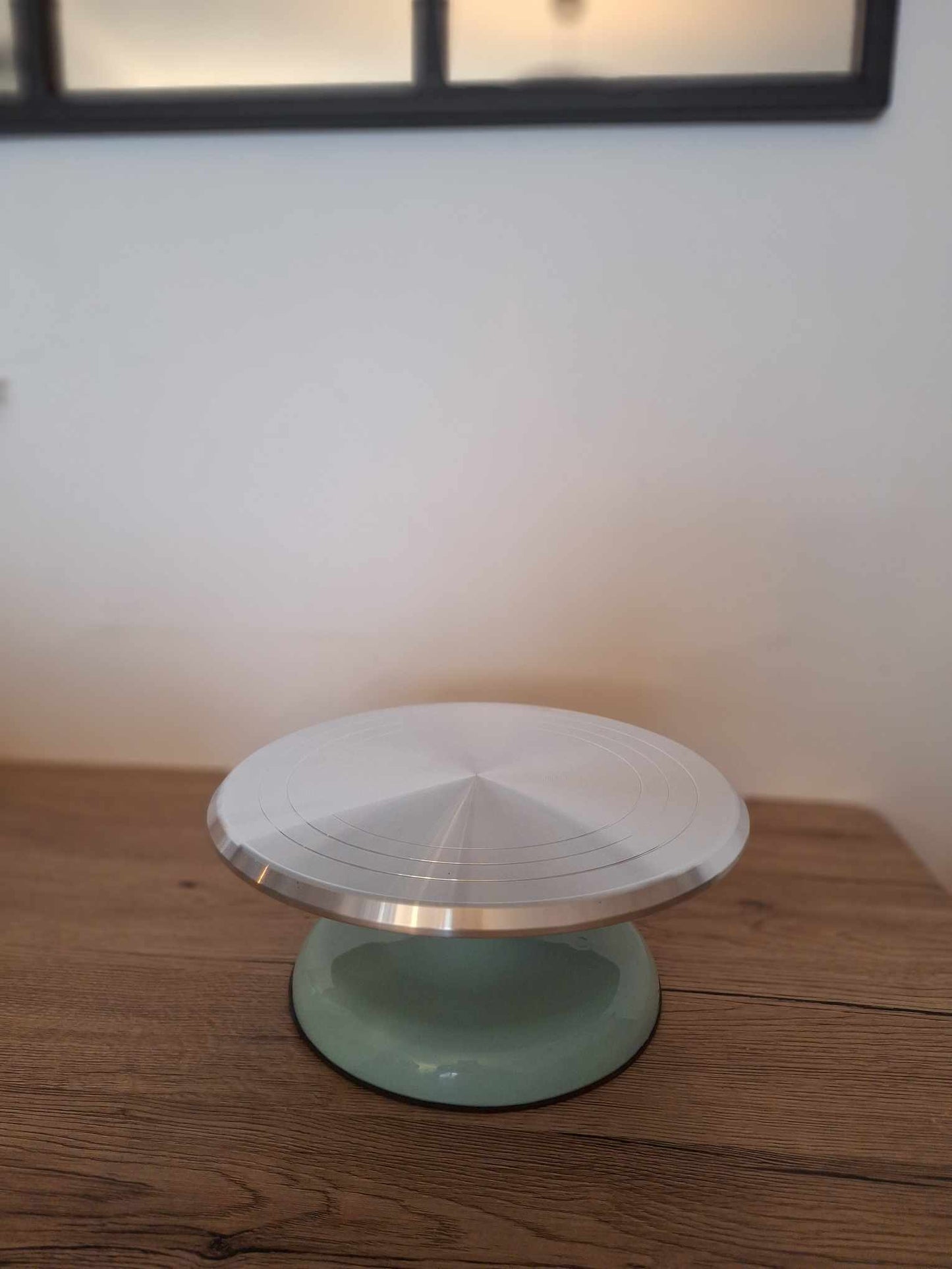 ✨Superbe Plateau tournant Bleu en alliage d'aluminium pour artistes ou pâtissiers ✨ Neuf 25.4 cm