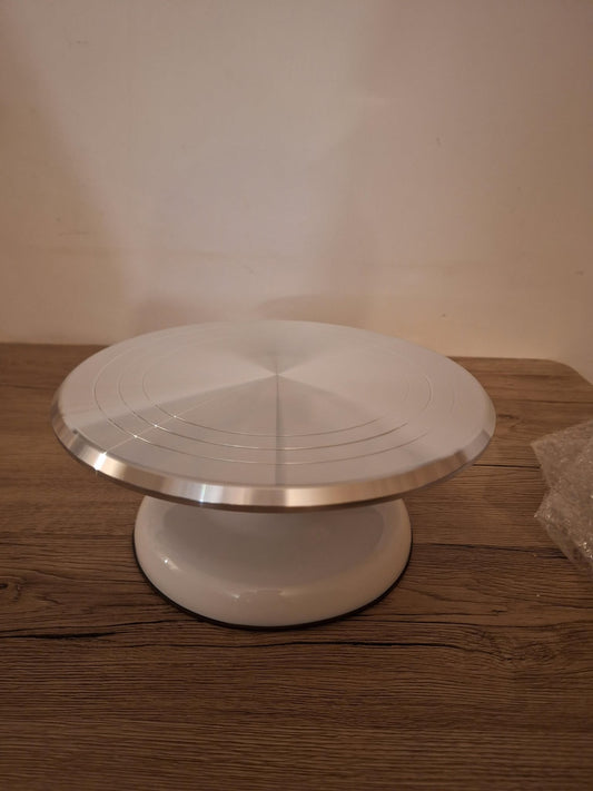 ✨Superb White Aluminum Alloy Turntable for Artists or Pastry Chefs ✨New 25.4 cm
