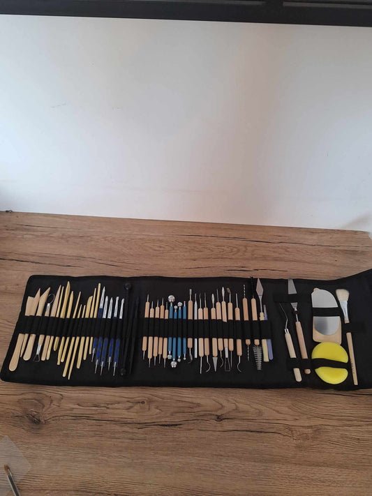 53-Piece DIY Pottery Tool Set – Sculpting &amp; Crafting 🎨