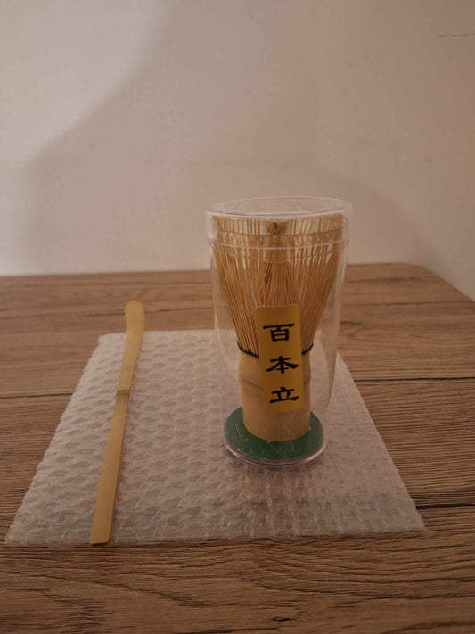 🍵 Kit Traditionnel Matcha – Chasen & Chashaku en Bambou 🍵