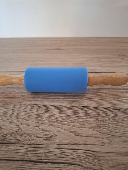 Rouleau à pâtisserie silicone antiadhésif – Manche bois, 23,6 cm