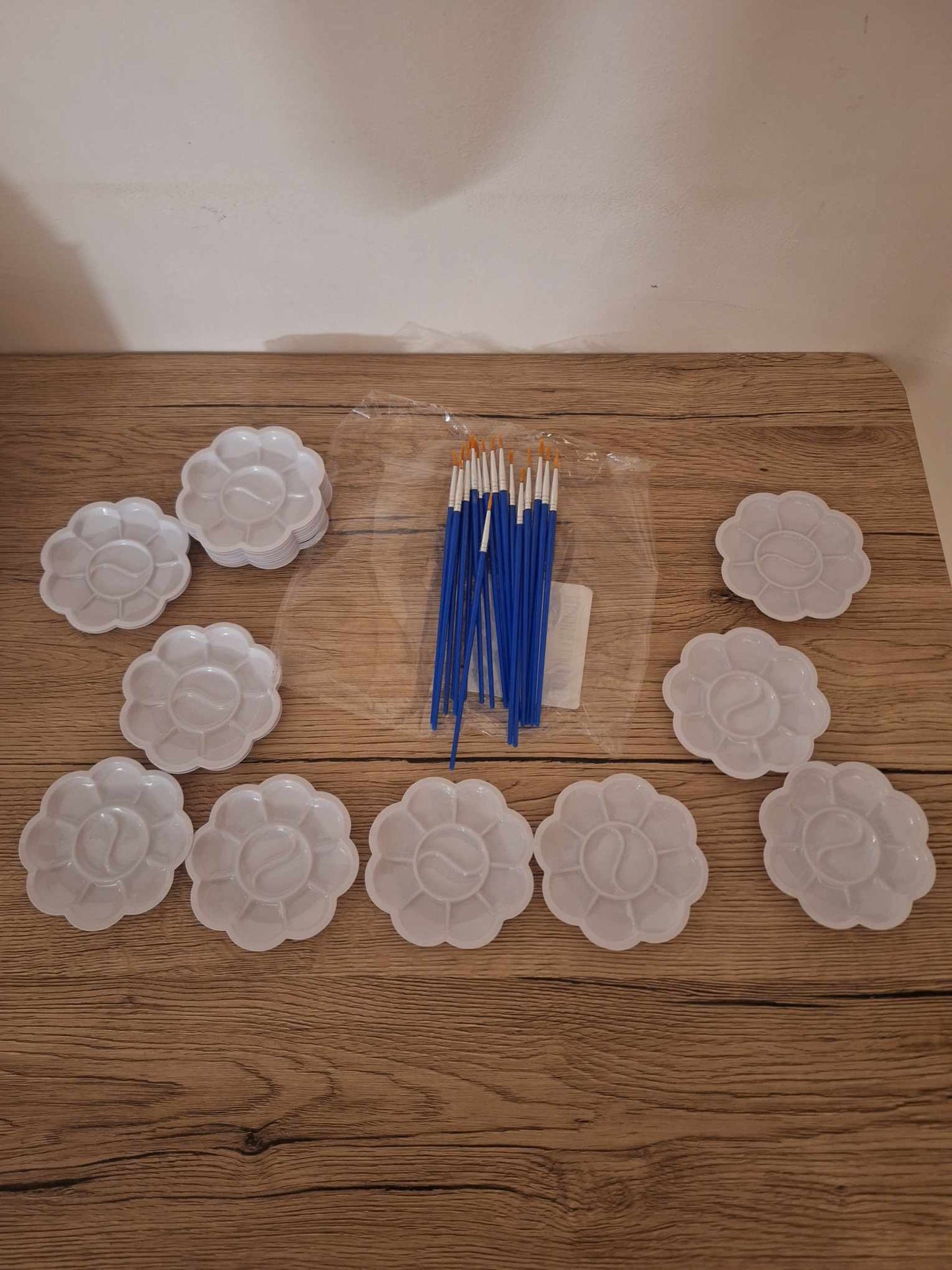 Lot 20 Pinceaux + 20 Mini-Palettes - Idéal pour Artistes Créatifs