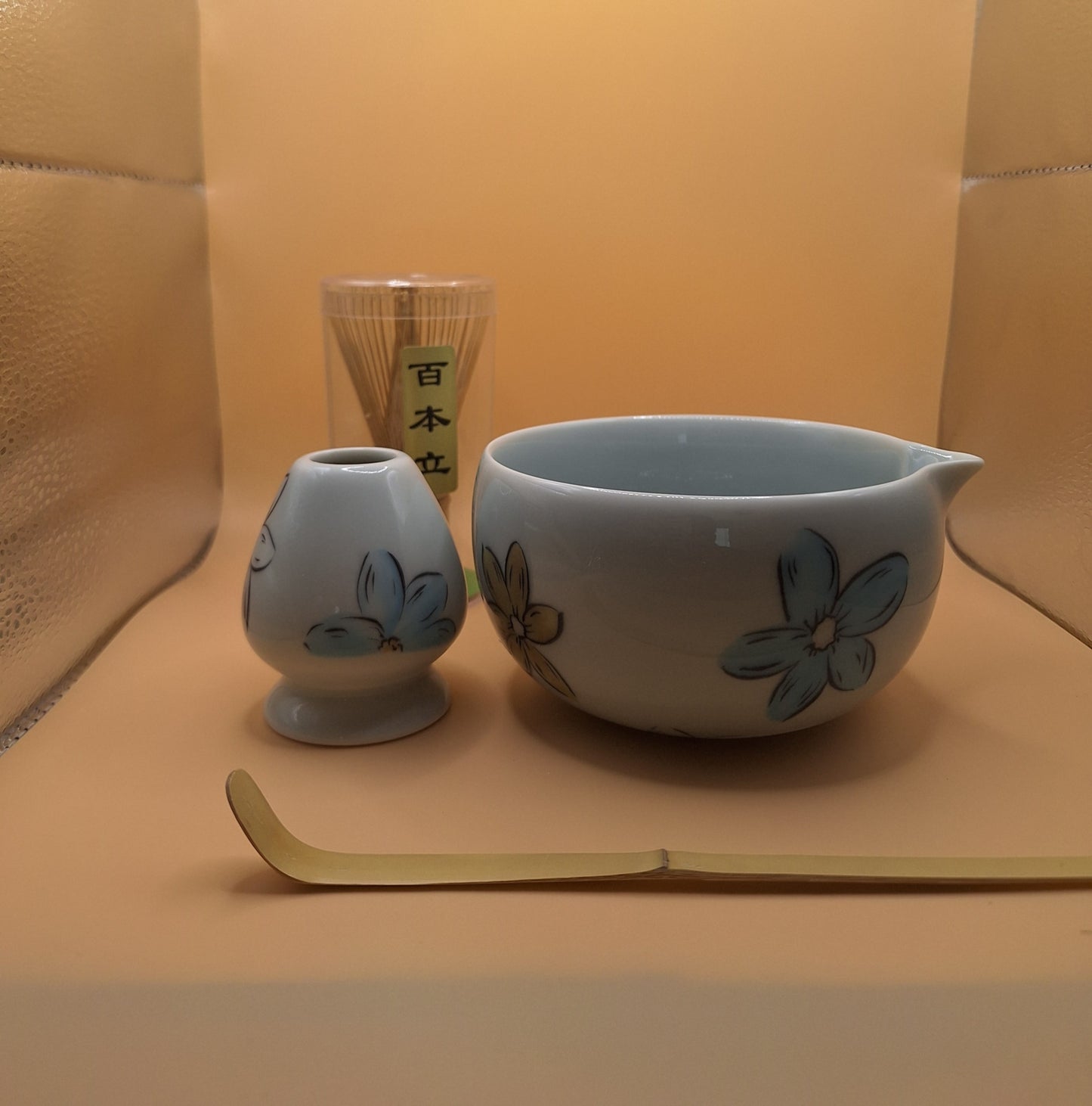 💠Kit de Matcha en Porcelaine « Hana no Kori » 花の氷  Fleurs glacées (4 pièces)
