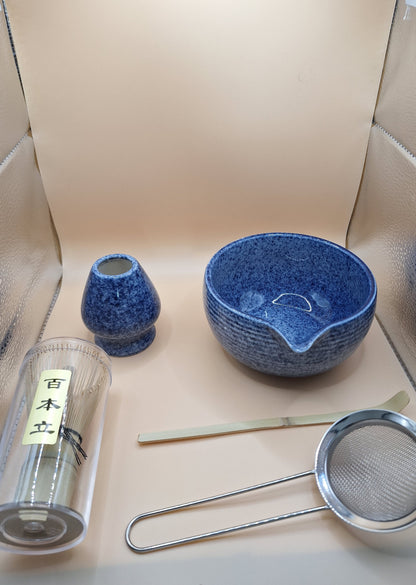 Set Matcha Aoshimo (青霜)  Givre bleu
