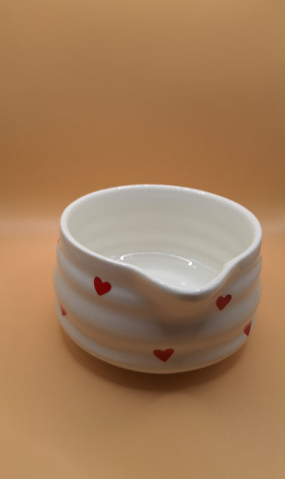: 🍥✨ White Matcha Bowl – “Cloud Heart” spoon option 🍵