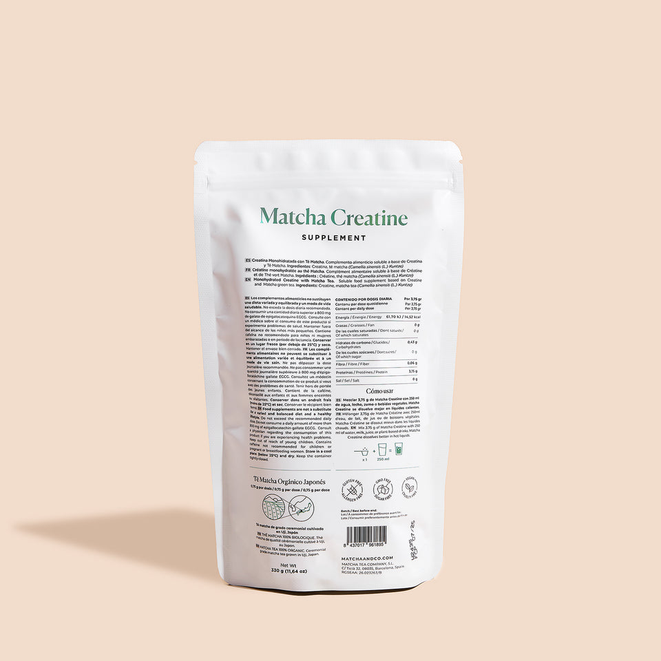 Créatine Monohydratée + Thé Matcha - Matcha & Co - Vegan