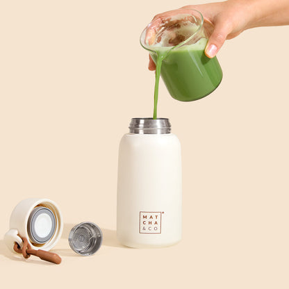 🍵 Bouteille Isotherme Premium 400 ml – Acier Inoxydable | Matcha & Co
