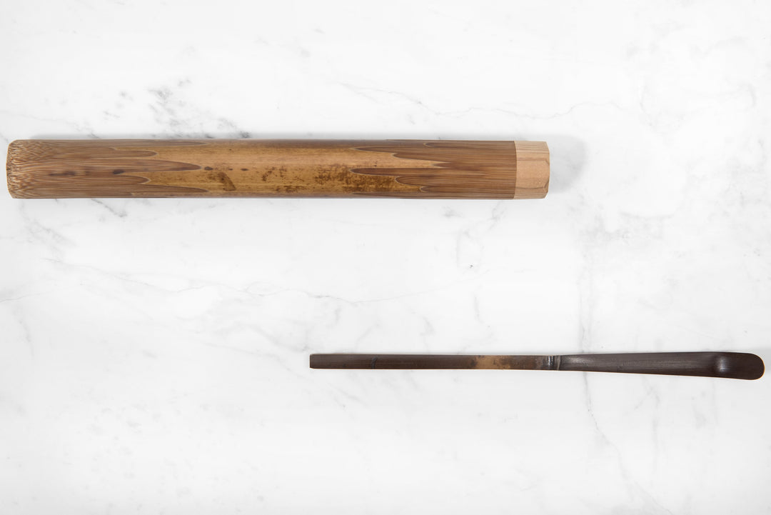 🎋 Cuillère à thé matcha (chashaku) artisanale en bambou fumé – Japon authentique 🇯🇵 Kumiko Matcha