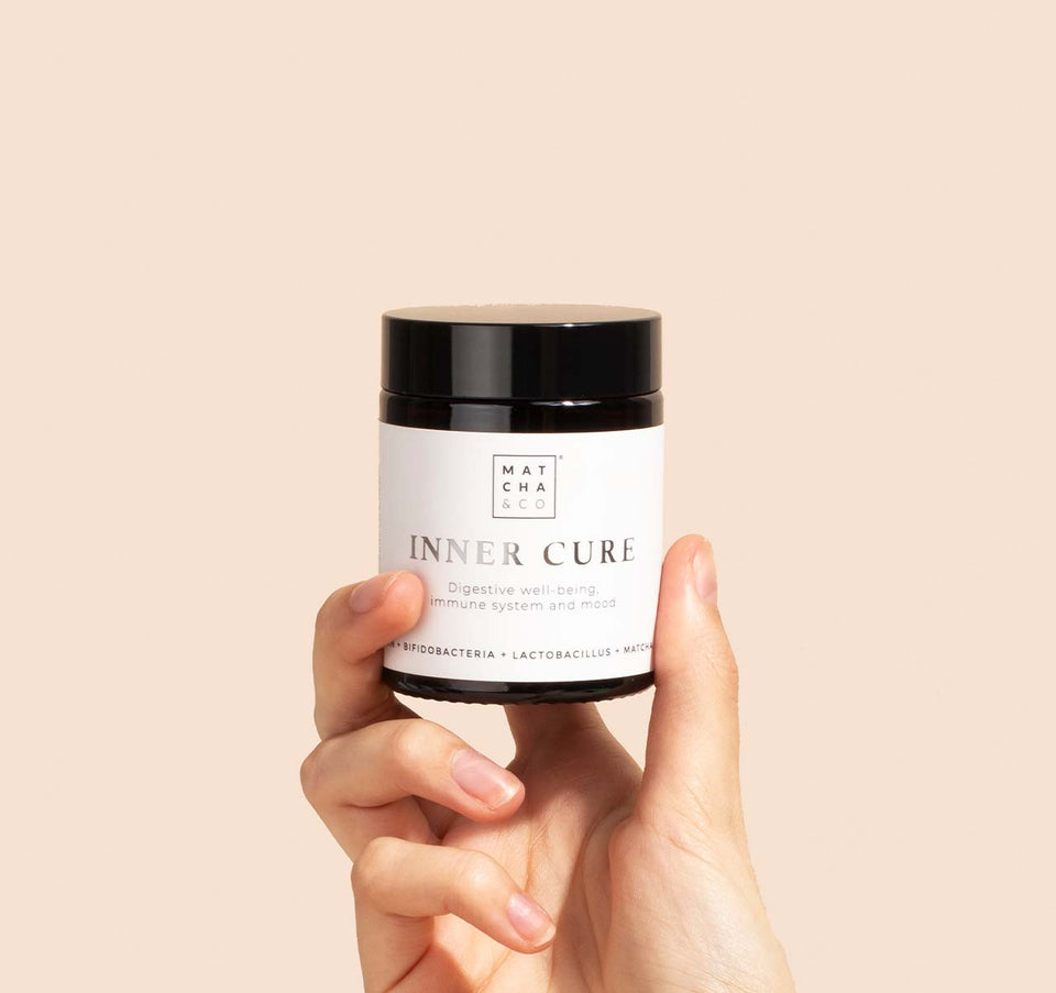 🌱 Inner Cure – Bien-être Digestif & Humeur
Probiotiques • Matcha Cérémonial • L-Tryptophane • Vitamine B6 - Matcha & Co