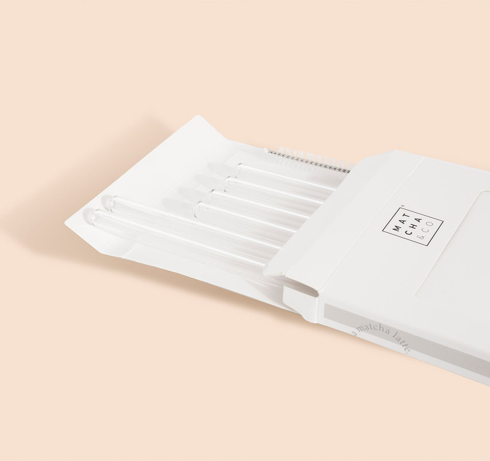 🥤🍵 Pailles en Verre pour Matcha – Matcha & Co (lot de 6)