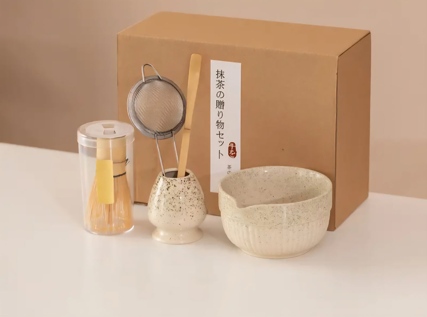 🍃 Kit Matcha “Nagomi - "和み" – Vanille de Madagascar” 🌸
5 pièces en céramique