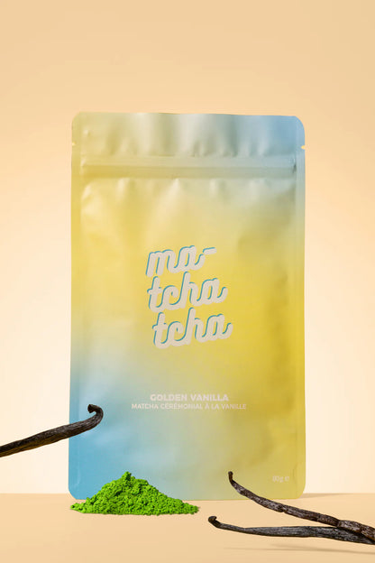 🍦 Golden Vanilla – Matcha Cérémonial Vanille (80 g) Matchatcha