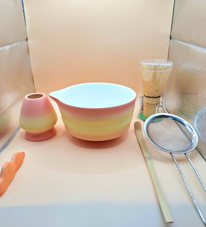 🍊✨ “Yoko no Nami” 陽光の波 – Wave of light – 7-piece matcha kit
