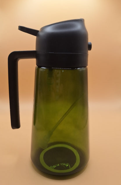 🌿 Bouteille 2-en-1 Huile d’Olive – Spray & Verseuse en Verre