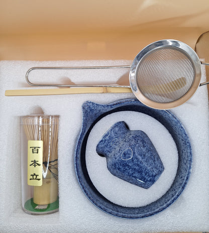 Set Matcha Aoshimo (青霜)  Givre bleu