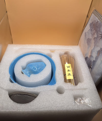 💙🍵 Aonagi – 青凪  Set de Matcha 7 Pièces -Le calme bleu. Une mer sans vent.