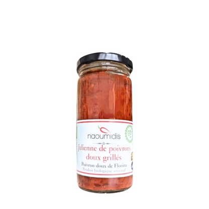 🌶️ Julienne de Poivrons Rouges de Florina  100% BIO – Naoumidis · 235 g ✨ Les meilleurs poivrons du monde