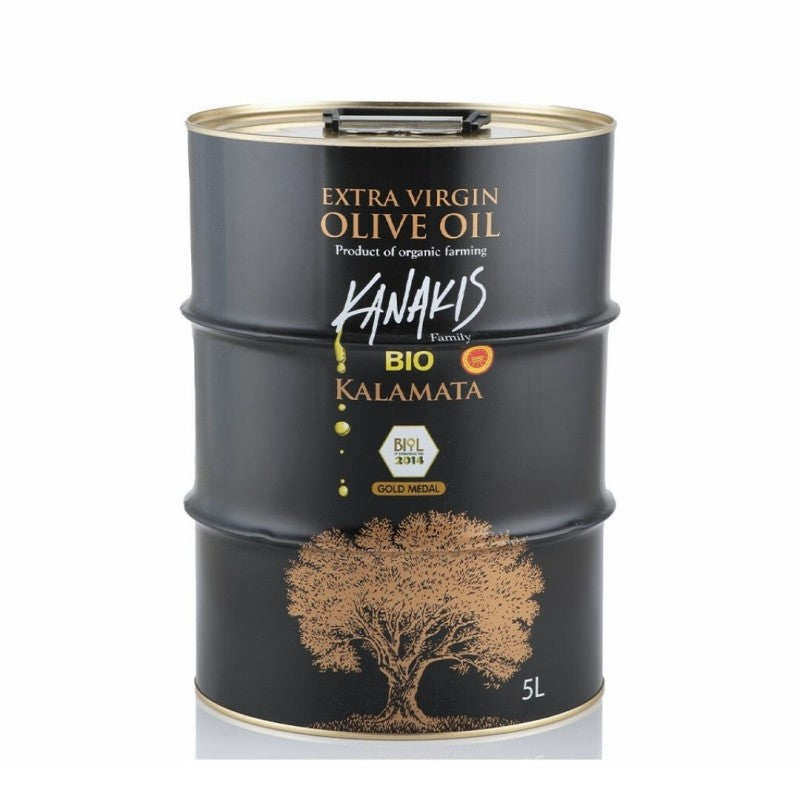 Huile d’olive vierge extra BIO Kanakis – AOP Kalamata – 5 L