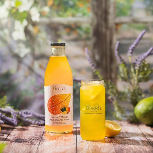 🍋🥭 Boisson citron – mangue – sirop d’agave BIO (250 ml) 🥭🍋 Produit Grec