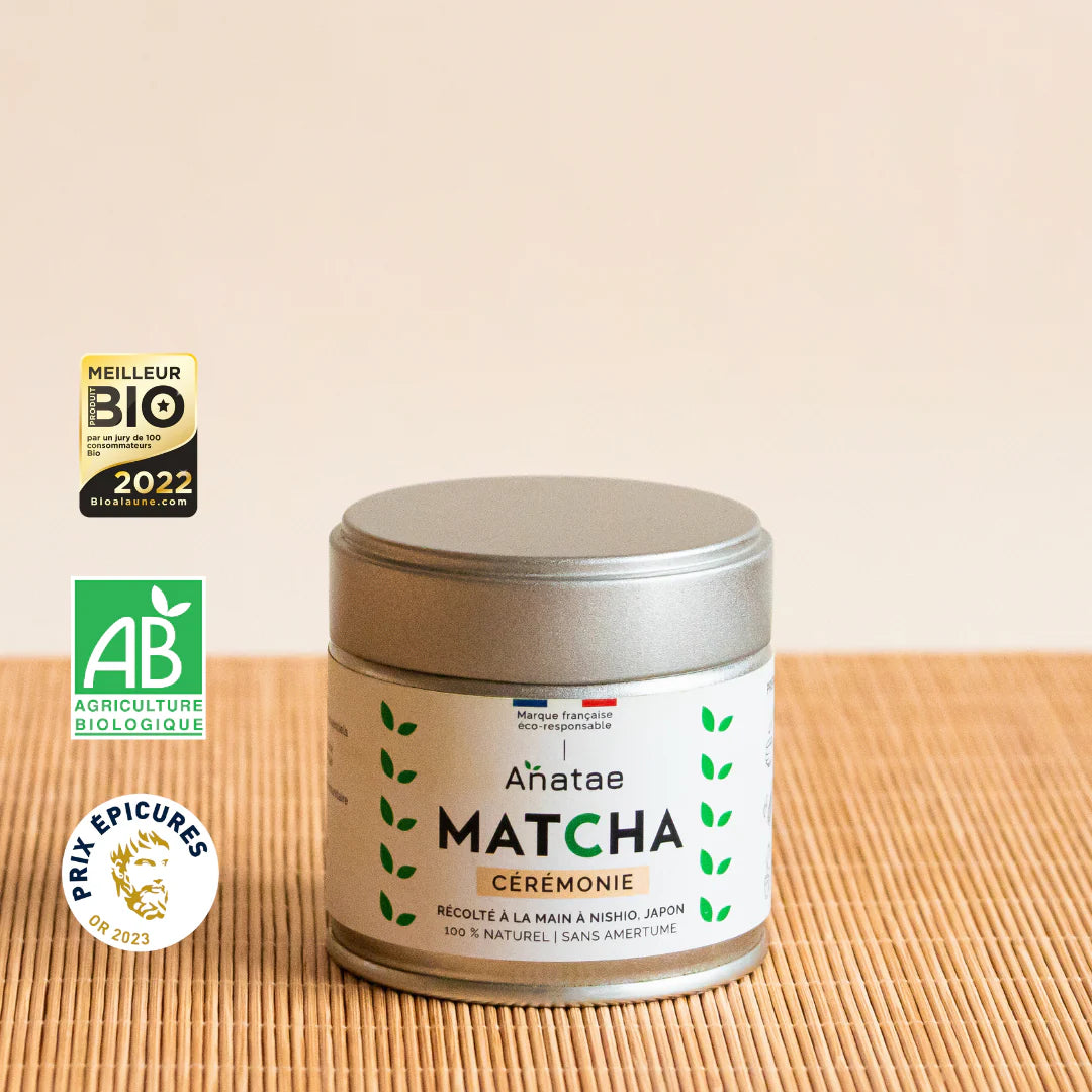 🌱✨ Thé Matcha Cérémonie Bio – Anataé | Origine Nishio (Aichi, Japon) 🏆 Élu Meilleur Produit Bio 2022