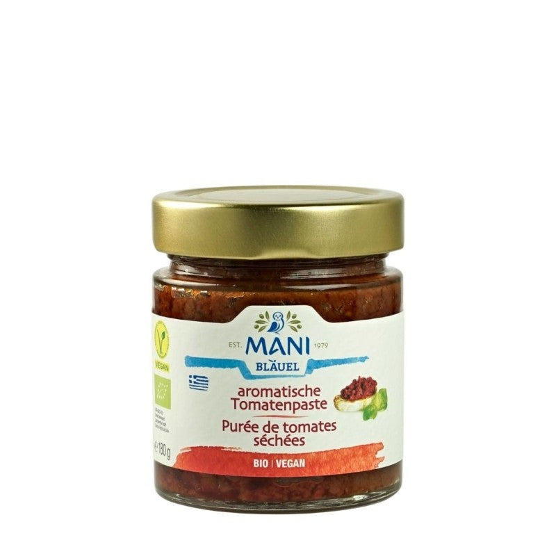 🍅 Purée de Tomates Séchées BIO – 180g | Mani, Péloponnèse