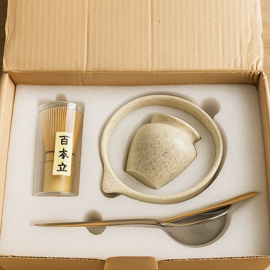 🍃 Kit Matcha “Nagomi - "和み" – Vanille de Madagascar” 🌸
5 pièces en céramique